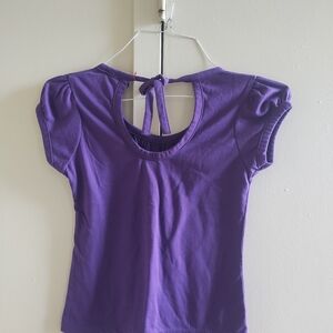 Vibrant Purple Short Sleeve Women's Top